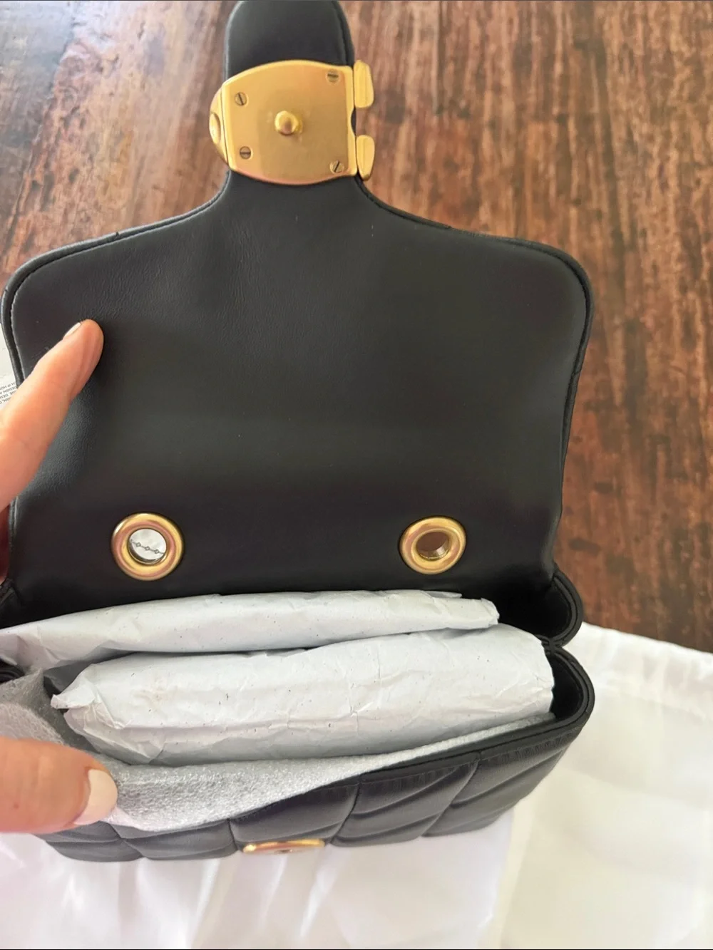 ✨NWT Coach Tabby Quilted Napa Leather Top-Handle Bag with Gold & Leather Strap ✨